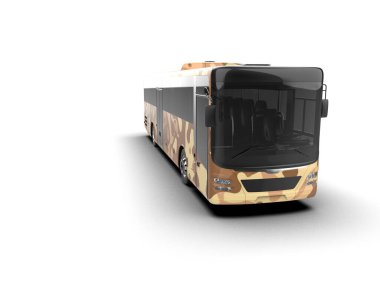 modern şehir otobüsü beyaz arka planda izole edildi, toplu taşıma.