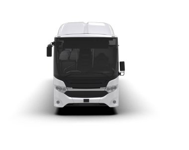 modern şehir otobüsü beyaz arka planda izole edildi, toplu taşıma.