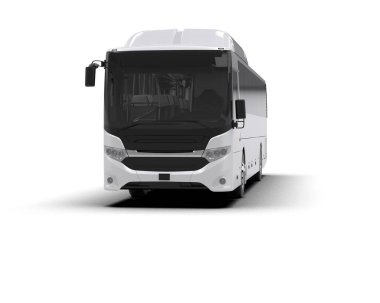 modern şehir otobüsü beyaz arka planda izole edildi, toplu taşıma.