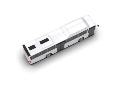 modern şehir otobüsü beyaz arka planda izole edildi, toplu taşıma.