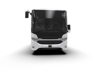 modern şehir otobüsü beyaz arka planda izole edildi, toplu taşıma.