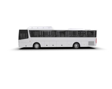 modern şehir otobüsü beyaz arka planda izole edildi, toplu taşıma.