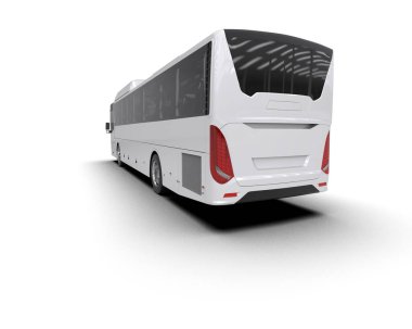 modern şehir otobüsü beyaz arka planda izole edildi, toplu taşıma.