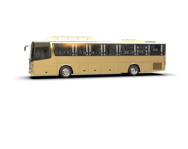 modern şehir otobüsü beyaz arka planda izole edildi, toplu taşıma.