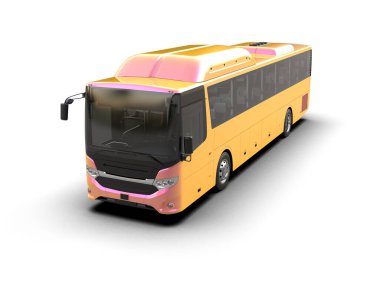 modern şehir otobüsü beyaz arka planda izole edildi, toplu taşıma.