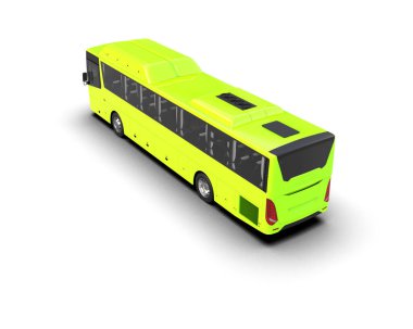 modern şehir otobüsü beyaz arka planda izole edildi, toplu taşıma.