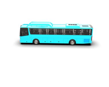 modern şehir otobüsü beyaz arka planda izole edildi, toplu taşıma.