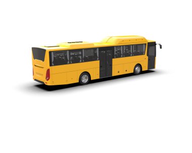 modern şehir otobüsü beyaz arka planda izole edildi, toplu taşıma.