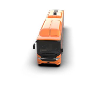 modern şehir otobüsü beyaz arka planda izole edildi, toplu taşıma.