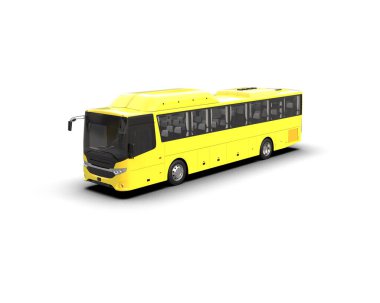 modern şehir otobüsü beyaz arka planda izole edildi, toplu taşıma.