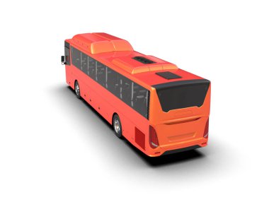 modern şehir otobüsü beyaz arka planda izole edildi, toplu taşıma.