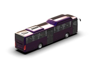 modern şehir otobüsü beyaz arka planda izole edildi, toplu taşıma.