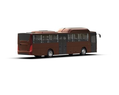 modern şehir otobüsü beyaz arka planda izole edildi, toplu taşıma.