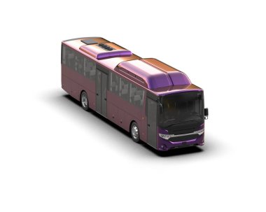 modern şehir otobüsü beyaz arka planda izole edildi, toplu taşıma.