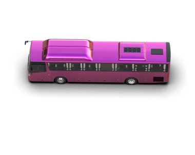 modern şehir otobüsü beyaz arka planda izole edildi, toplu taşıma.