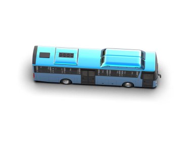 modern şehir otobüsü beyaz arka planda izole edildi, toplu taşıma.