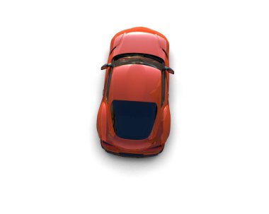 Beyaz zemin üzerinde izole edilmiş 3D resimleme spor araba