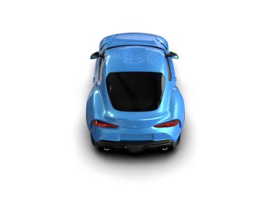 Beyaz zemin üzerinde izole edilmiş 3D resimleme spor araba