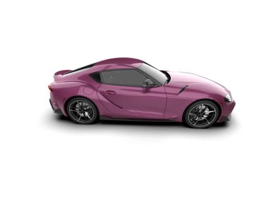 Beyaz zemin üzerinde izole edilmiş 3D resimleme spor araba