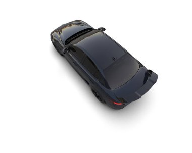 Beyaz zemin üzerinde izole edilmiş 3D resimleme spor araba