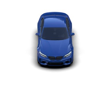 Beyaz zemin üzerinde izole edilmiş 3D resimleme spor araba