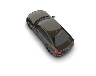 Beyaz zemin üzerinde izole edilmiş 3D resimleme spor araba