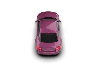 Beyaz zemin üzerinde izole edilmiş 3D resimleme spor araba