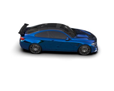 Beyaz zemin üzerinde izole edilmiş 3D resimleme spor araba