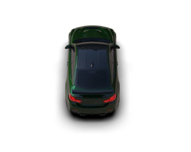 Beyaz zemin üzerinde izole edilmiş 3D resimleme spor araba