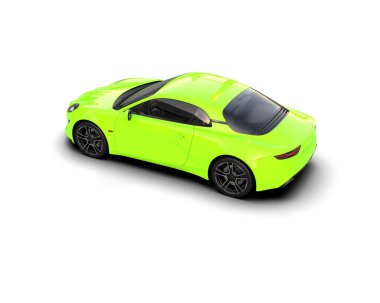 Beyaz zemin üzerinde izole edilmiş 3D resimleme spor araba