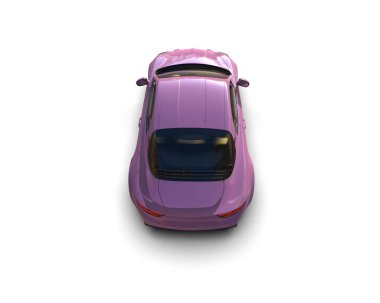 Beyaz zemin üzerinde izole edilmiş 3D resimleme spor araba