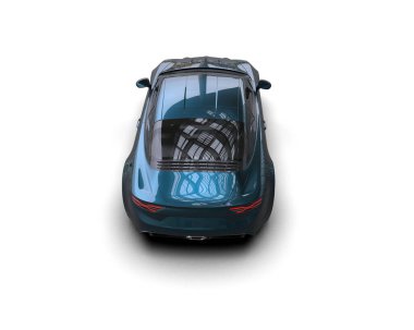 Beyaz zemin üzerinde izole edilmiş 3D resimleme spor araba