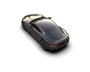 Beyaz zemin üzerinde izole edilmiş 3D resimleme spor araba