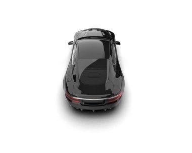 Beyaz zemin üzerinde izole edilmiş 3D resimleme spor araba