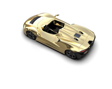 Beyaz zemin üzerinde izole edilmiş 3D resimleme spor araba