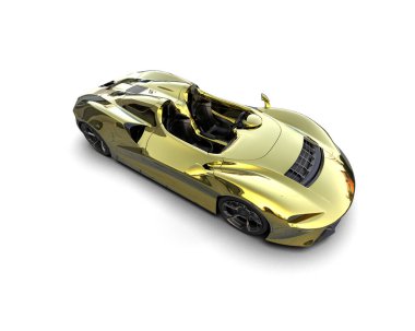 Beyaz zemin üzerinde izole edilmiş 3D resimleme spor araba