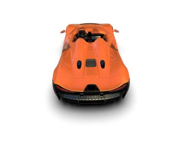 Beyaz zemin üzerinde izole edilmiş 3D resimleme spor araba