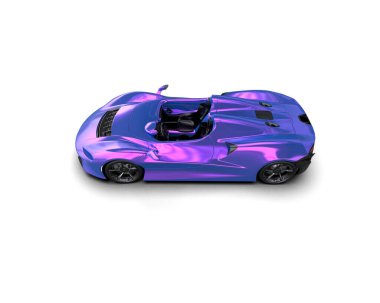 Beyaz zemin üzerinde izole edilmiş 3D resimleme spor araba