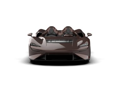 Beyaz zemin üzerinde izole edilmiş 3D resimleme spor araba