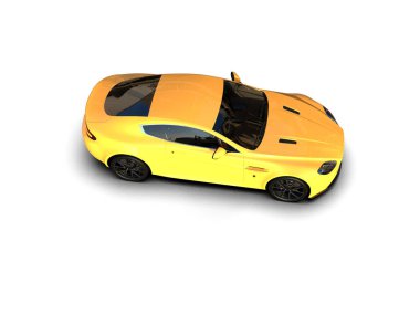 Beyaz zemin üzerinde izole edilmiş 3D resimleme spor araba