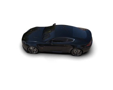 Beyaz zemin üzerinde izole edilmiş 3D resimleme spor araba