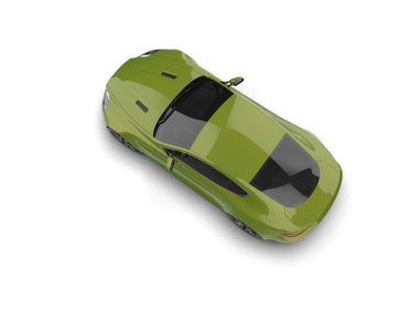 Beyaz zemin üzerinde izole edilmiş 3D resimleme spor araba