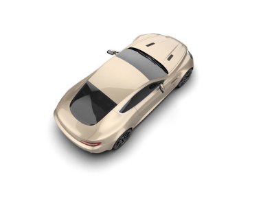 Beyaz zemin üzerinde izole edilmiş 3D resimleme spor araba