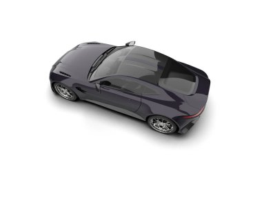 Beyaz zemin üzerinde izole edilmiş 3D resimleme spor araba