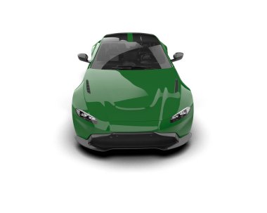 Beyaz zemin üzerinde izole edilmiş 3D resimleme spor araba