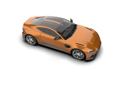 Beyaz zemin üzerinde izole edilmiş 3D resimleme spor araba