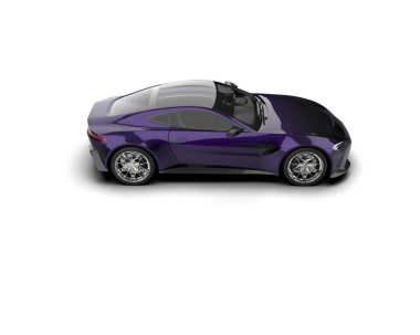 Beyaz zemin üzerinde izole edilmiş 3D resimleme spor araba