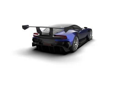 Beyaz zemin üzerinde izole edilmiş 3D resimleme spor araba