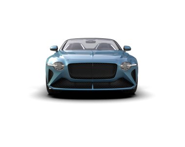 Beyaz zemin üzerinde izole edilmiş 3D resimleme spor araba