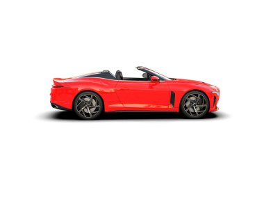 Beyaz zemin üzerinde izole edilmiş 3D resimleme spor araba